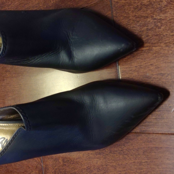 Lanvin Back Gold Heel Stilleto Mules 37 - Picture 7 of 12